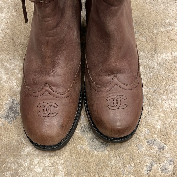 Chanel Boots Leather Size 37 - Picture 4 of 15